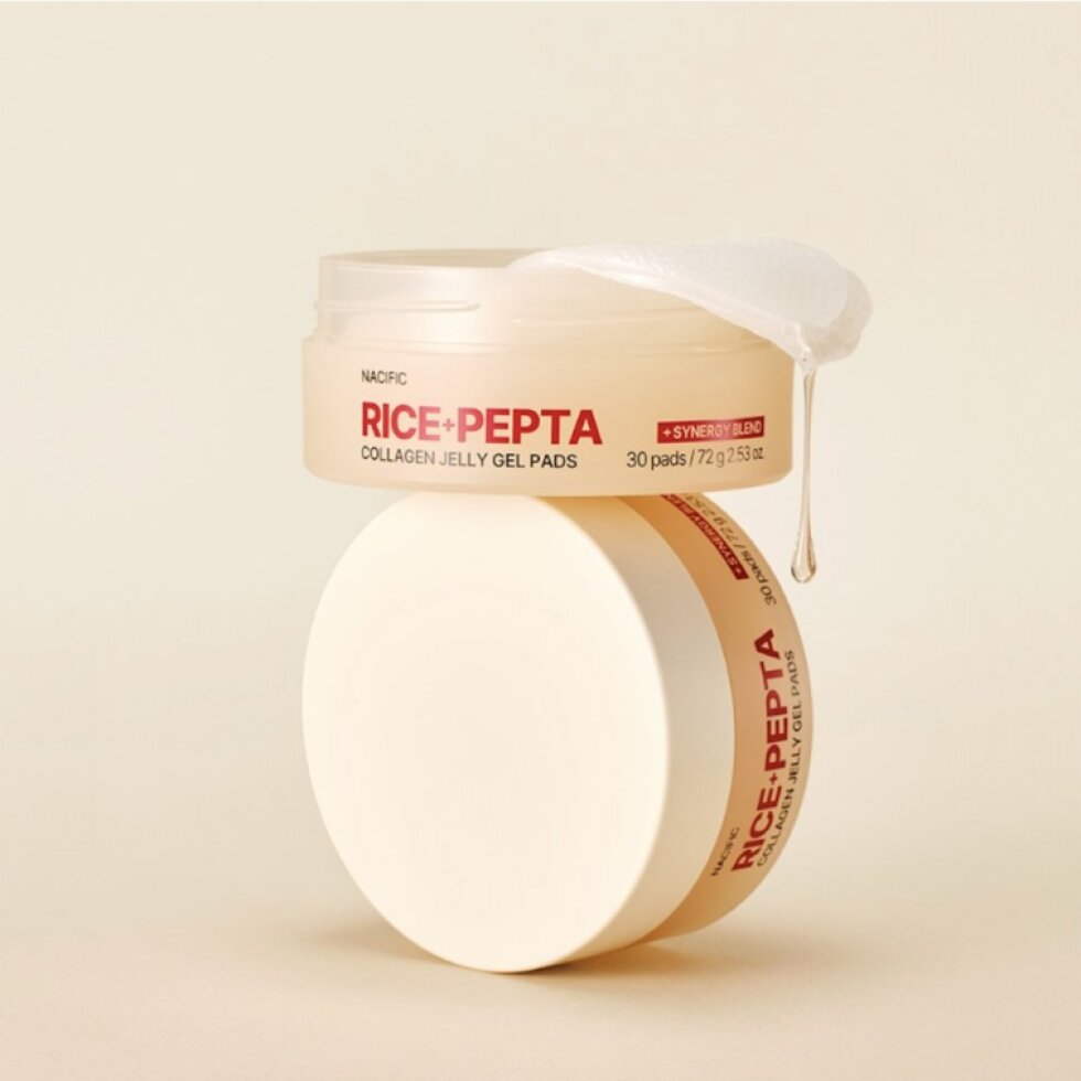 NACIFIC - Rice Pepta Collagen Jelly Gel Pads - Gelové podložky pod oči s rýžovým extraktem, peptidy a kolagenem - 72 g