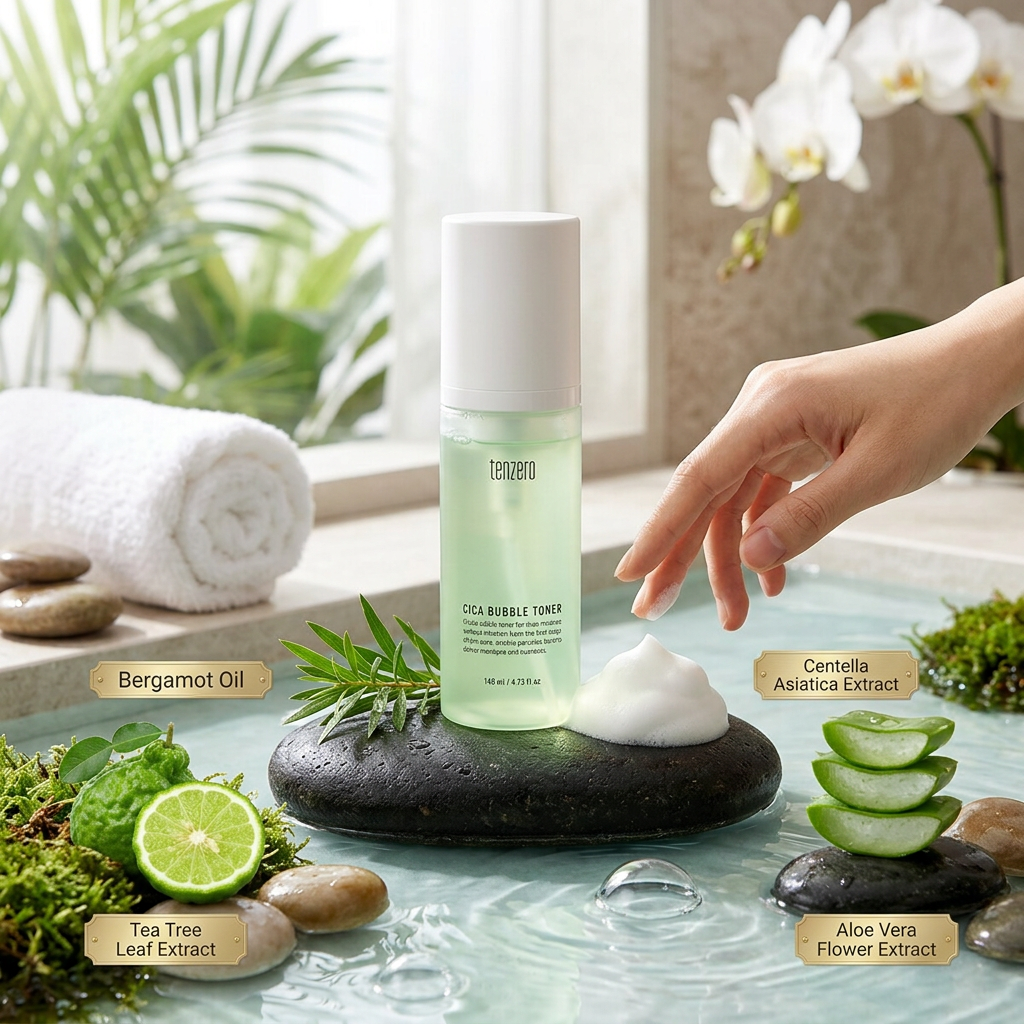 TENZERO - Cica Bubble Toner - Zklidňující pěnový toner s Cica - 120 ml
