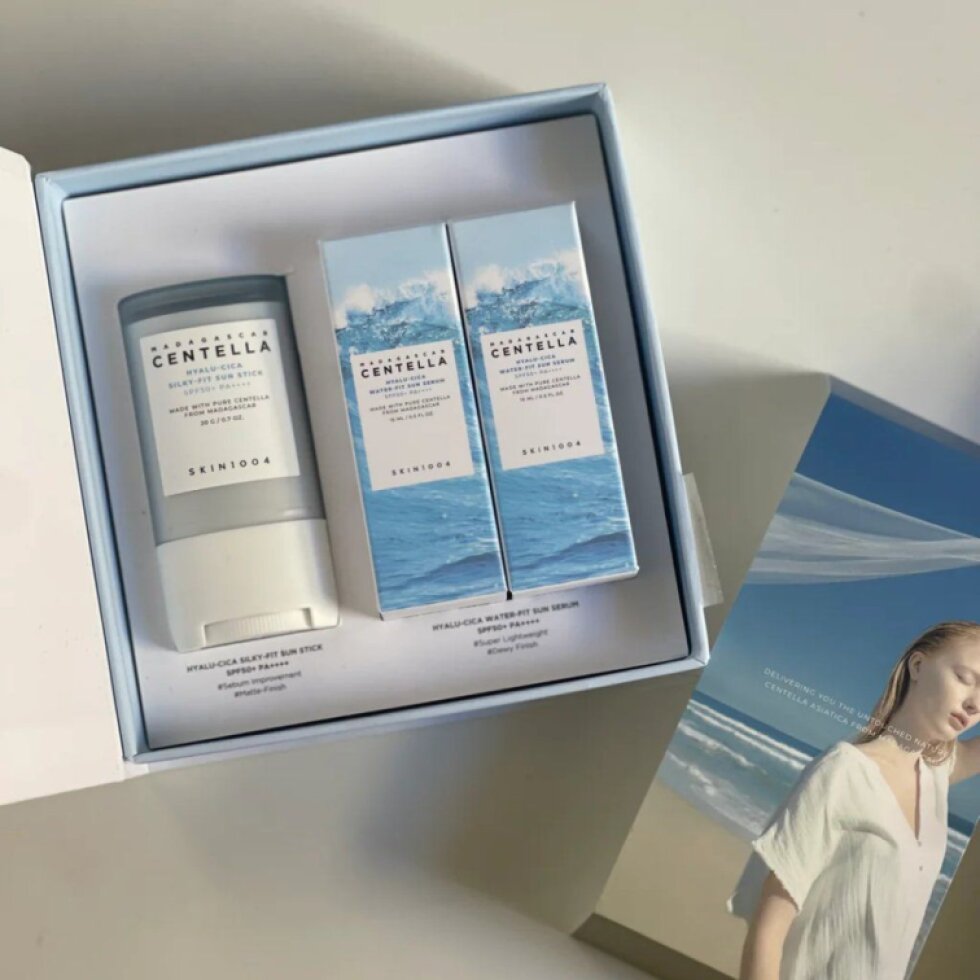 SKIN1004 - Madagascar Centella Hyalu-Cica Sensational Kit - Sada oblíbených produktů na opalování - 20 g/ 2x15 ml