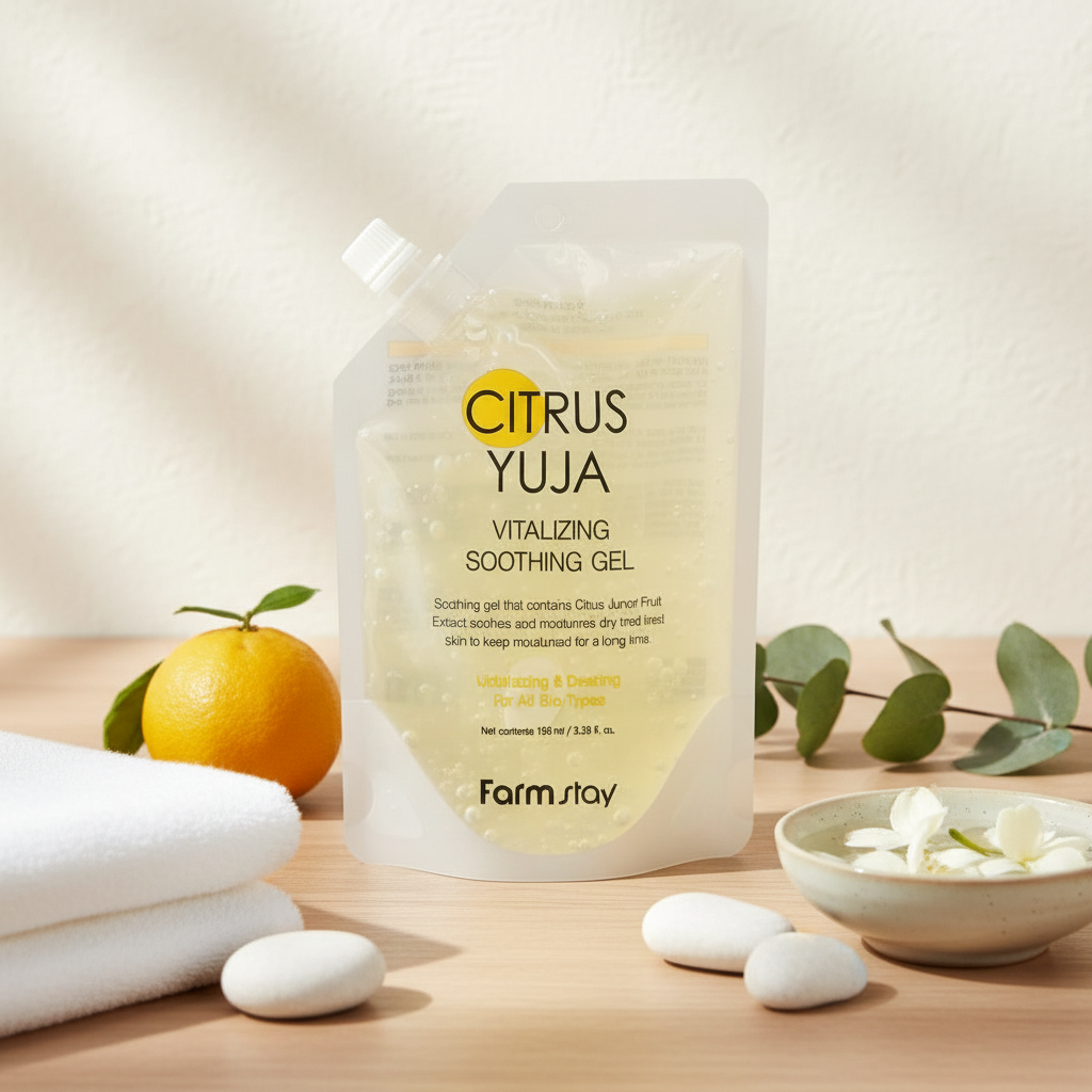 Farm Stay - Citrus Yuja Vitalizing Soothing Gel - Hydratační, zklidňující a osvěžující gel na obličej - 100 ml