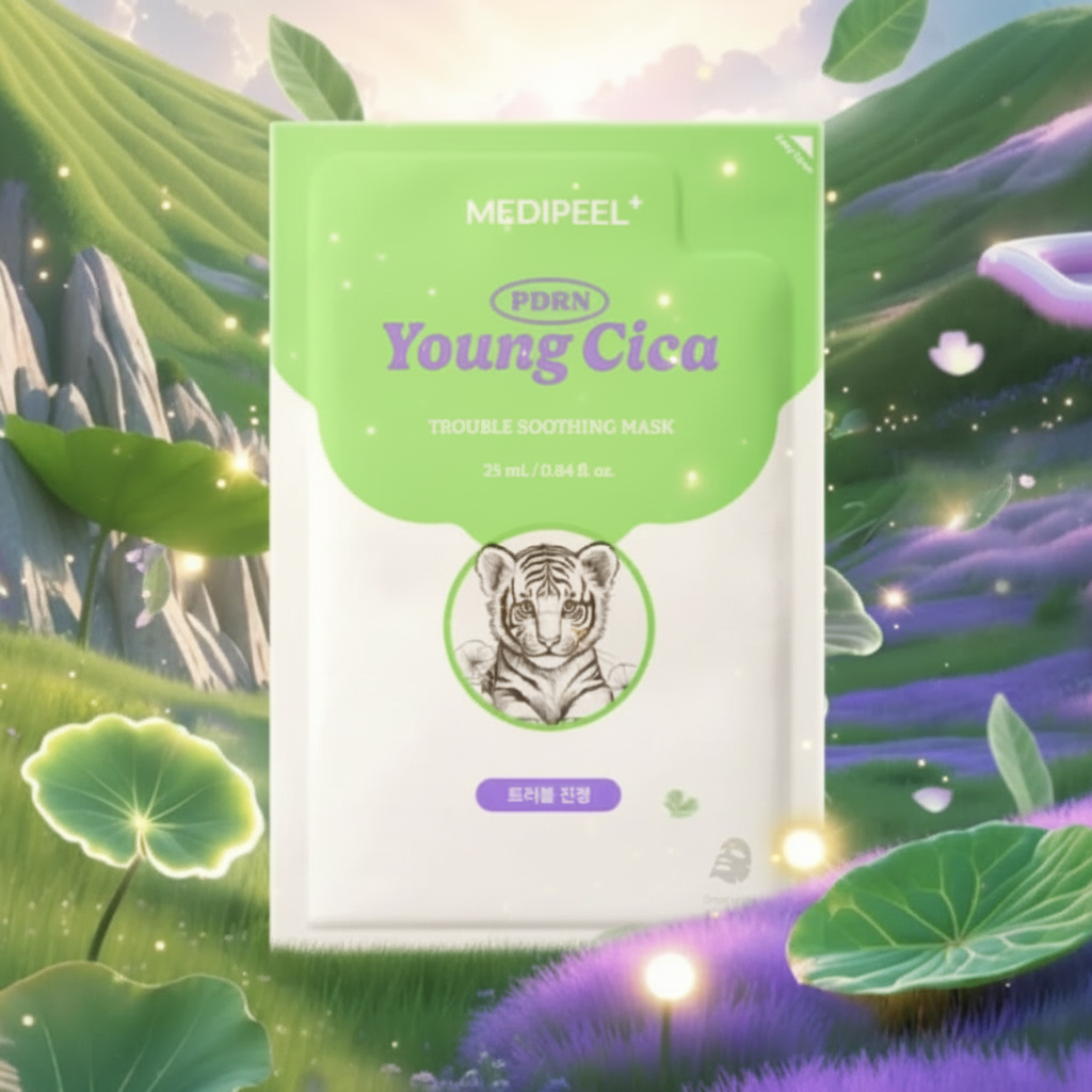 MEDI-PEEL - Young Cica PDRN Trouble Soothing Mask - Zklidňující maska Young Cica s PDRN pro problematickou pleť - 25 ml