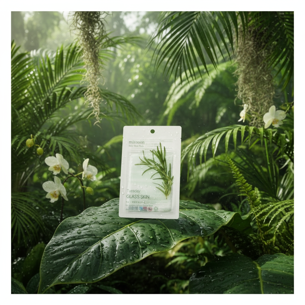 MIXSOON - Daily Mask Pack Tuesday Glass Skin - Plátýnková maska s touluní s rozmarýnem pro zdravý jas a zklidnění - 20 ml