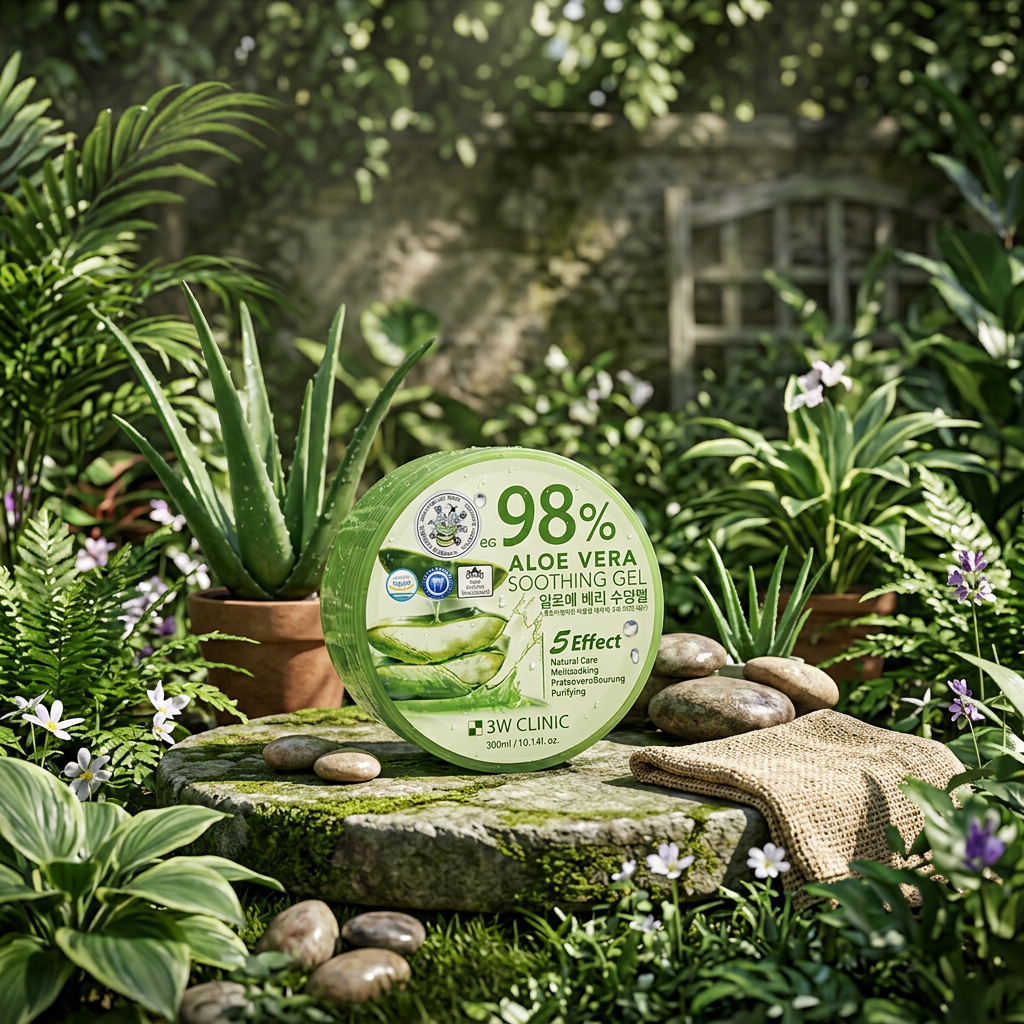 3W CLINIC - Aloe Vera Soothing Gel - Zklidňující gel s Aloe Vera - 300 ml