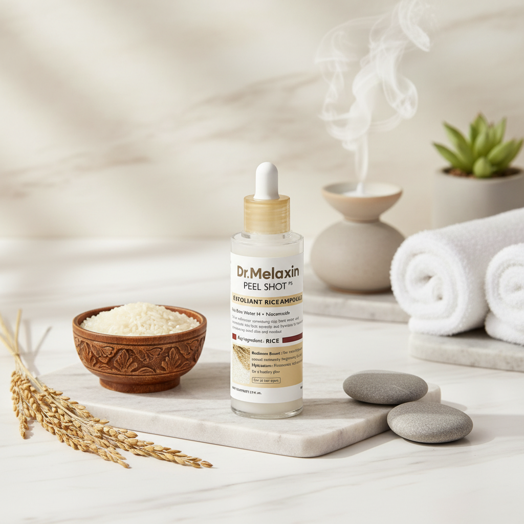 DR.MELAXIN - Peel Shot Rice - Exfoliační ampule s extraktem z bílé rýže - 80 ml