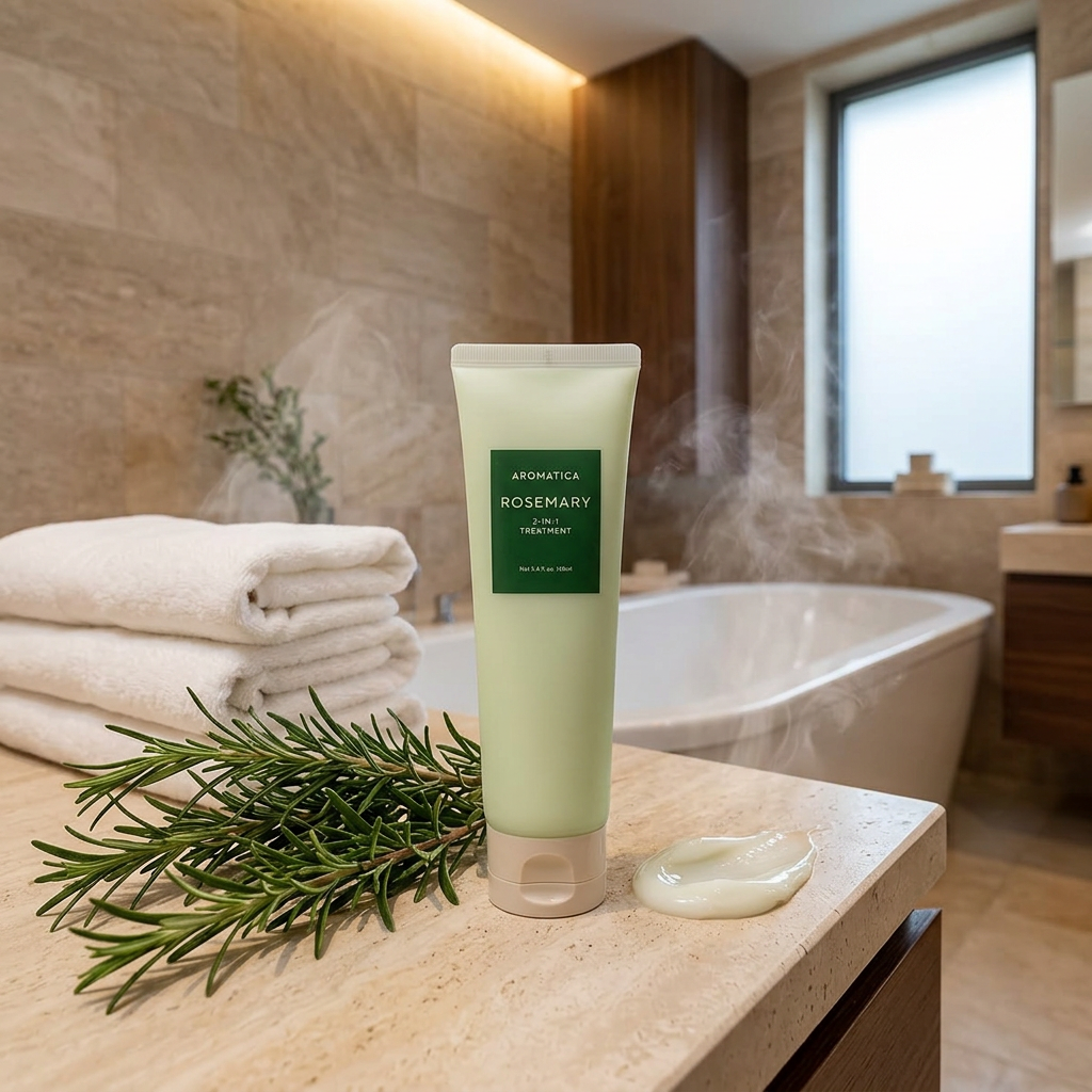 AROMATICA - Rosemary 3-in-1 Treatment - Posilující maska na vlasy s rozmarýnem - 160 ml