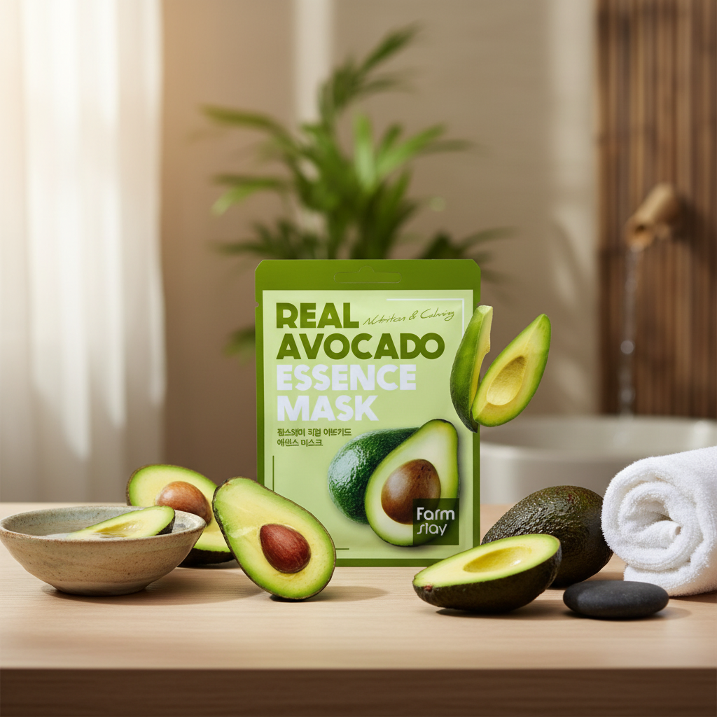 FARM STAY Hydratační a vyživující plátýnková maska s avokádem