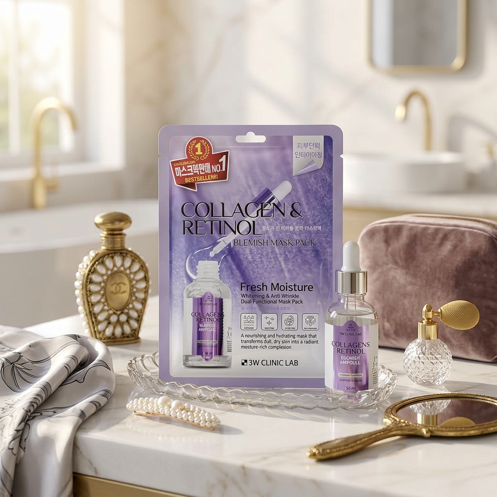 3W CLINIC - Collagen & Retinol Blemish Mask Pack – Pleťová maska s kolagenem a retinolem proti nedokonalostem - 25 ml