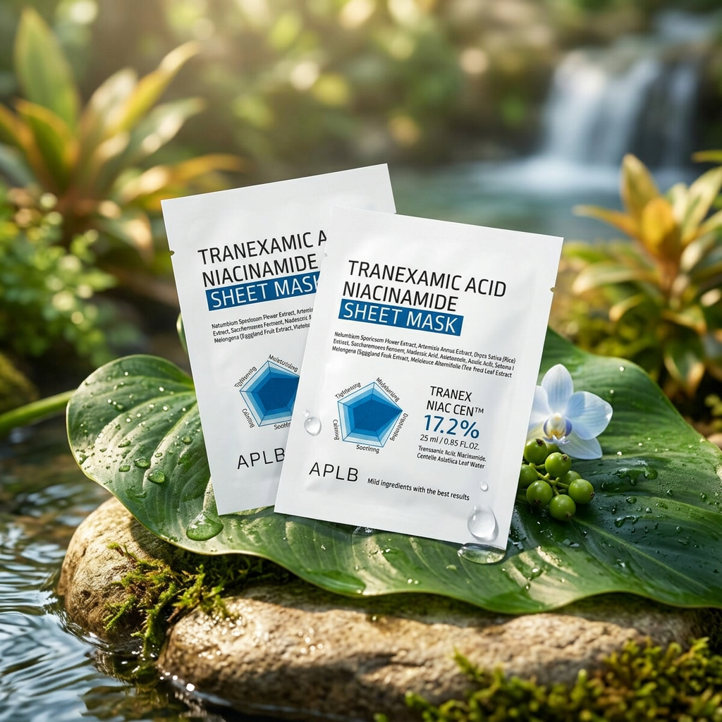 APLB - Tranexamic Acid Niacinamide Sheet Mask - Vysoce rozjasňujícíplátýnková maska s kyselinou tranexamovou a niacinamidem - 25 ml