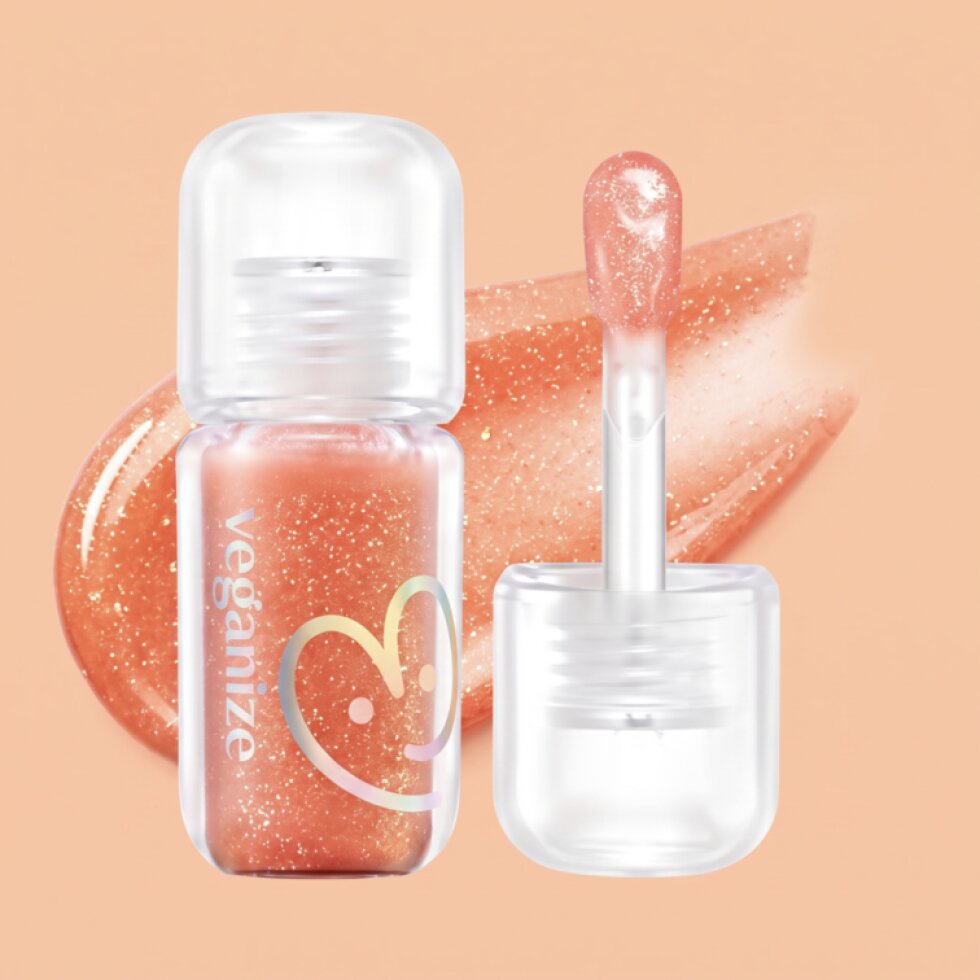 VEGANIZE - 4D Jewelshine Lip Oil Pearl Gloss 03 Rose Fog - Třpytivý olej na rty s perleťovým leskem - 4 g