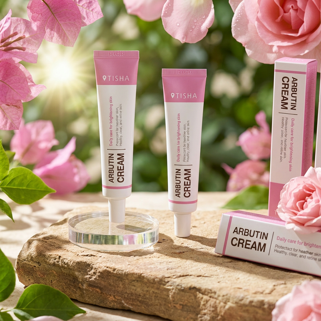 TISHA - Arbutin Cream - Rozjasňující krém s arbutinem proti pigmentovým skvrnám - 40 g