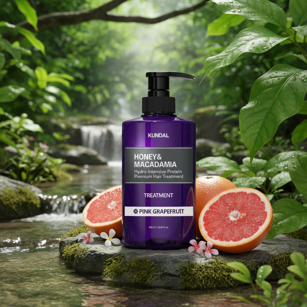 Kundal Honey&Macadamia Treatment - Hydro-intenzivní proteinová kůra na vlasy s vůní PINK GRAPEFRUIT - 500 ml