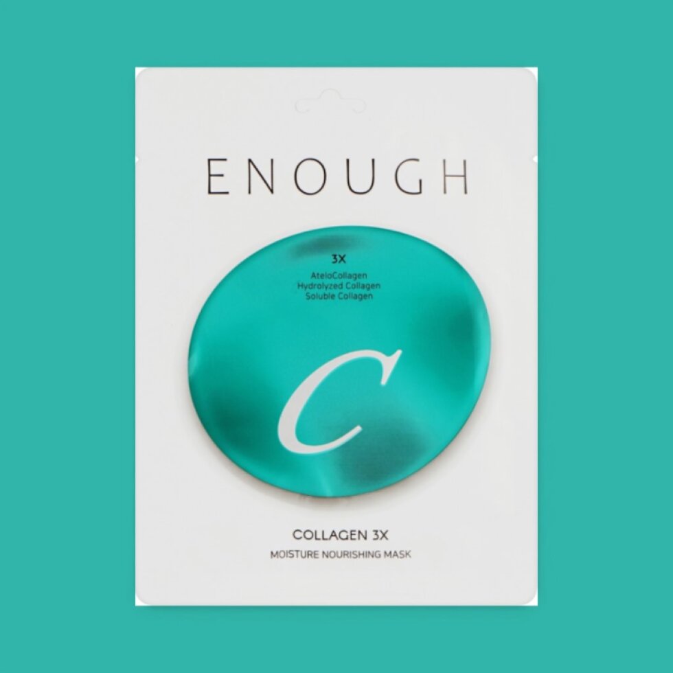 ENOUGH - Collagen 3X Moisture Brightening Sheet Mask - Kolagenová hydratační rozjasňující plátýnková maska - 25 g