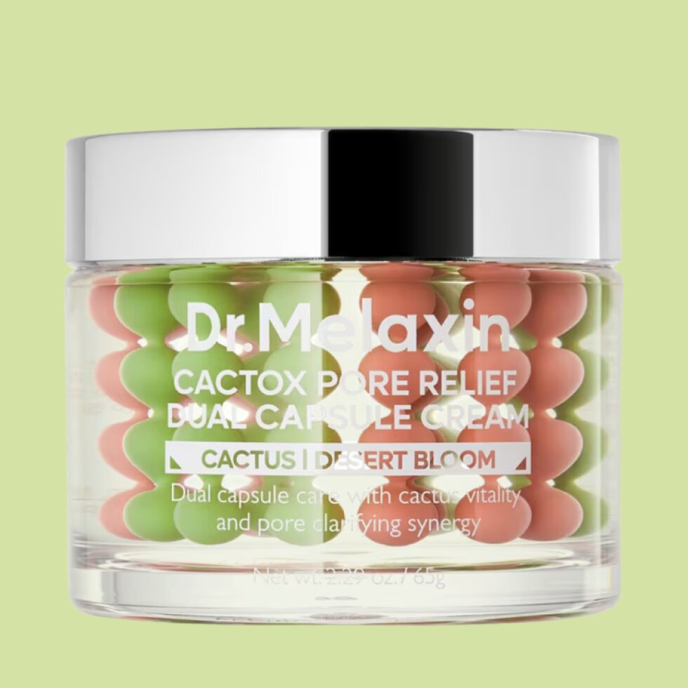 Dr.Melaxin - Cactox Pore Relief Dual Capsule Cream - Inovativní kapslový krém zaměřený na rozšířené póry, nadměrný maz a nerovnoměrnou texturu pleti - 50 ml