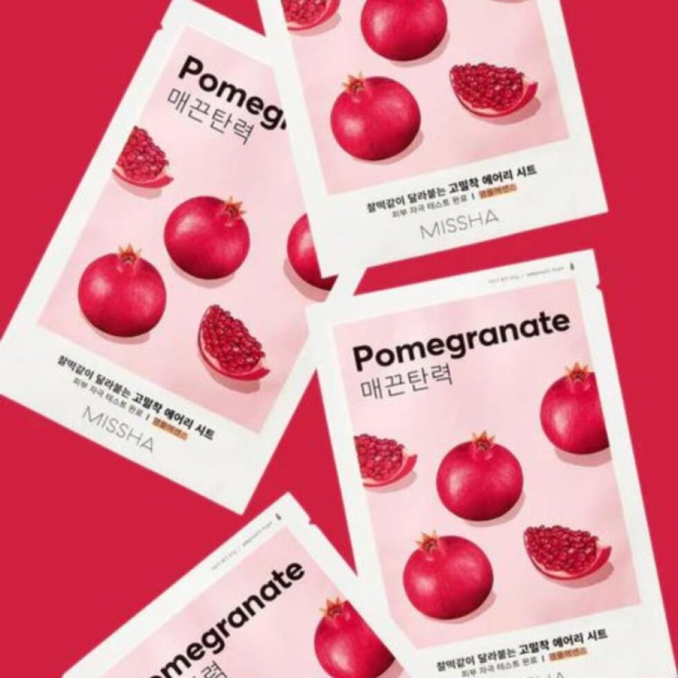 MISSHA - Airy Fit Sheet Mask Pomegranate - Zpevňující textilní maska s extraktem z granátového jablka - 19 g