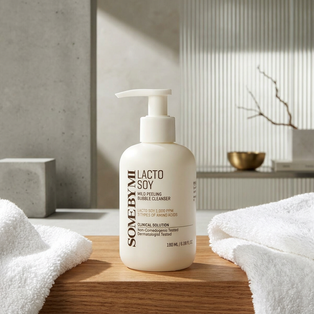 SOME BY MI - Lactosoy Mild Bubble Peeling Cleanser - Jemný čisticí peelingový gel - 180 ml