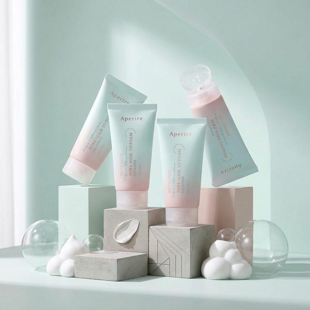 APERIRE - Be Frozen Pore Mask To Foam Cleanser - Čisticí pěnový cleanser na póry pro čistou pleť - 120 g