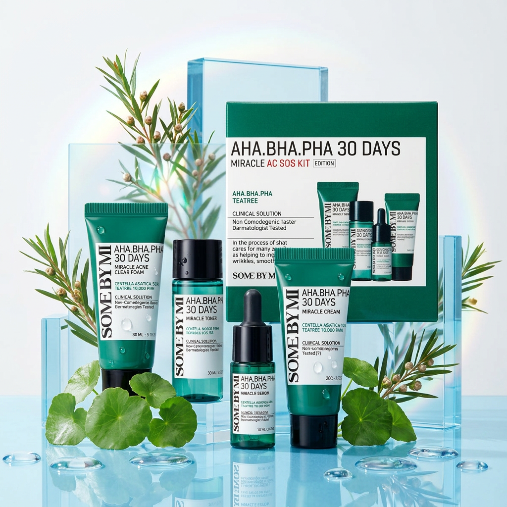 SOME BY MI - Aha-Bha-Pha 30 Days Miracle Ac S.O.S Kit - Sada s AHA, BHA a PHA kyselinami pro čistou pleť