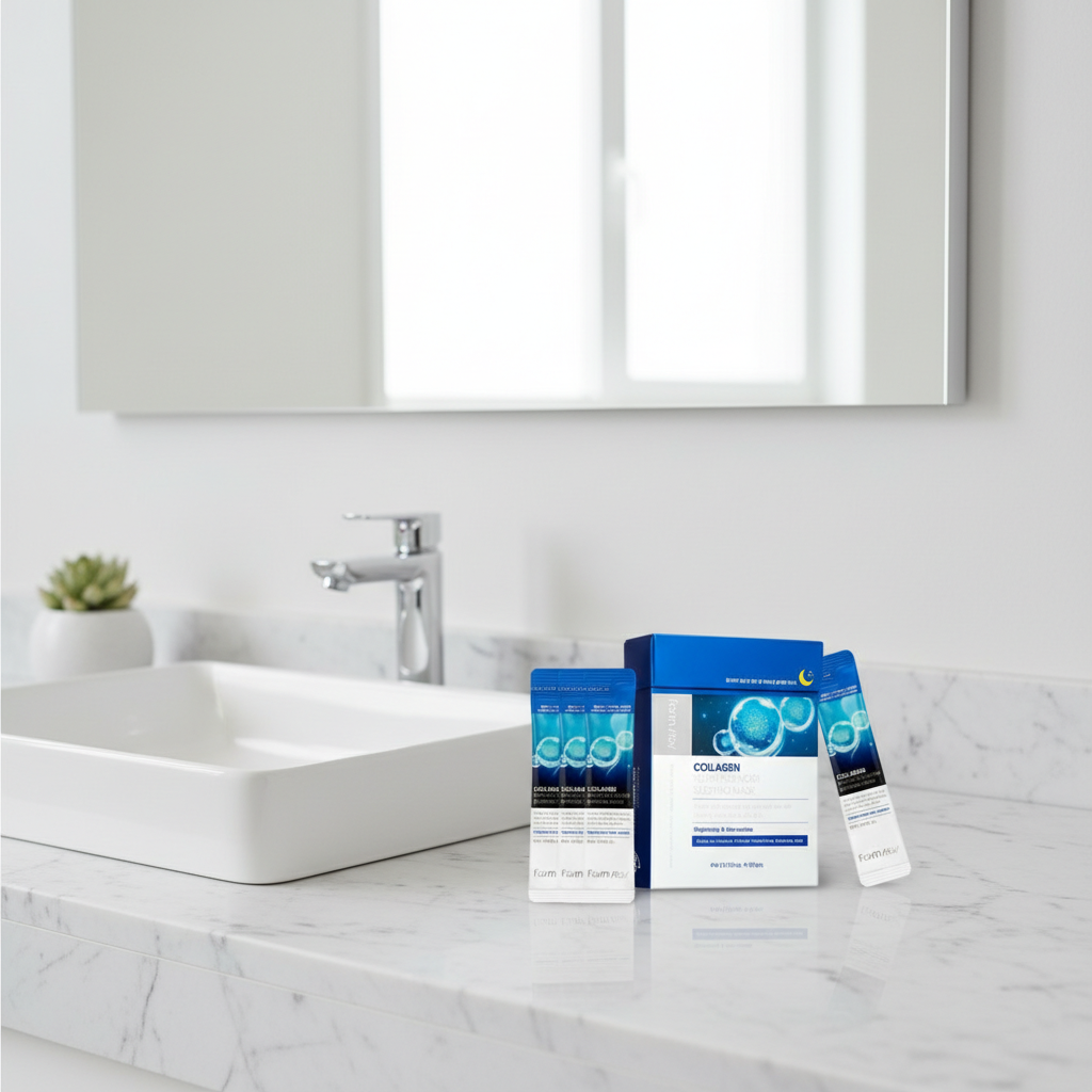 Farm Stay - Collagen Water Full Moist Sleeping Mask - Hydratační kolagenová noční maska - 20 ks