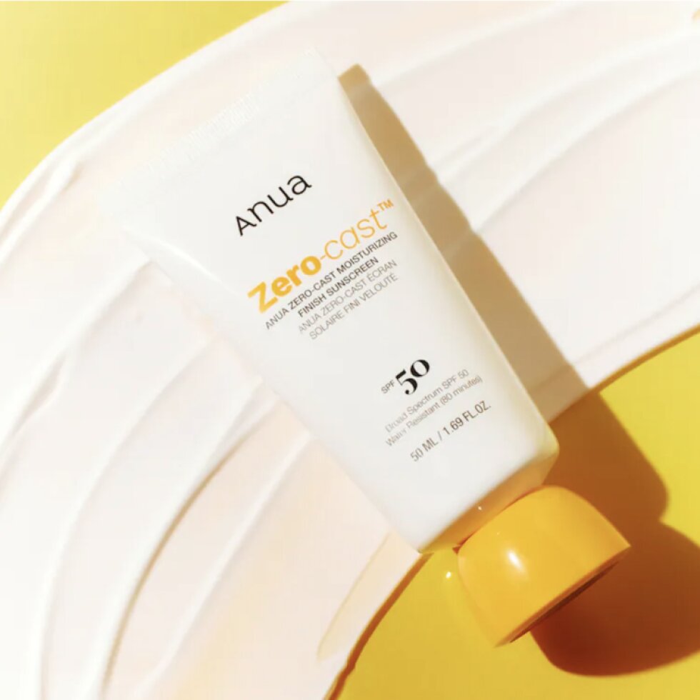 ANUA - Zero-Cast Moisturizing Finish Sunscreen - Hydratační opalovací krém - 50 ml