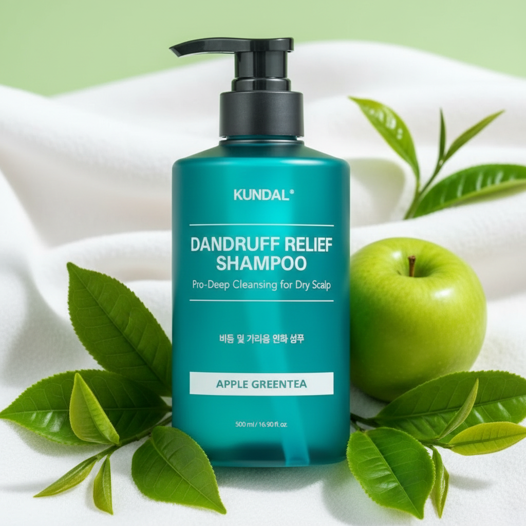 Kundal Dandruff Relief Shampoo Apple Green Tea - Šampon proti lupům s vůní jablka a zeleného čaje - 500 ml