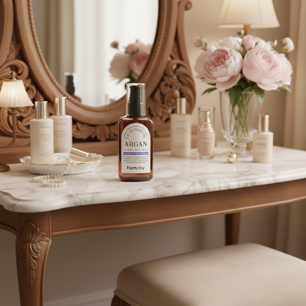 Farm Stay - Eau De Parfume Argan Hair Oil White Musk - Parfemovaný arganový olej na vlasy s vůní bílého pižma - 100 ml