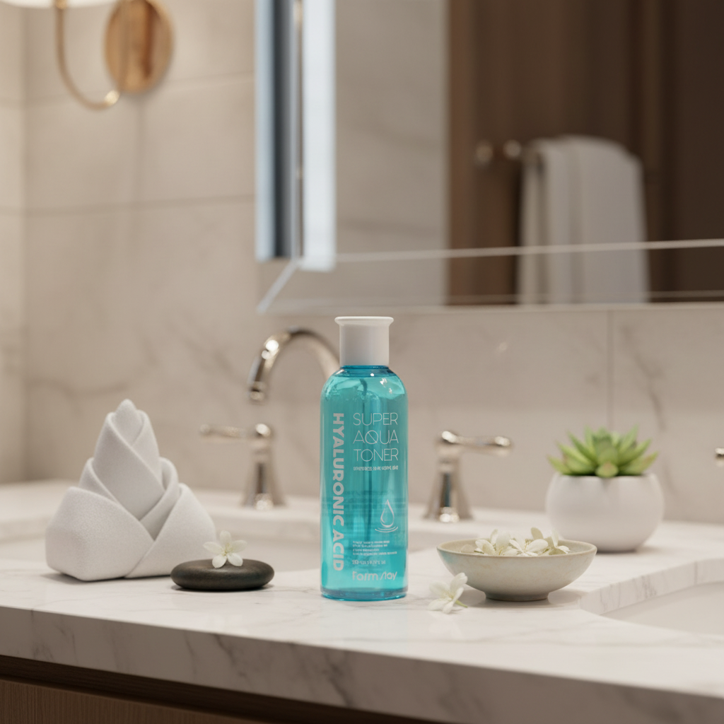 FARM STAY - Tonikum s kyselinou hyaluronovou pro hydrataci pleti MAXIBALENÍ 500 ml