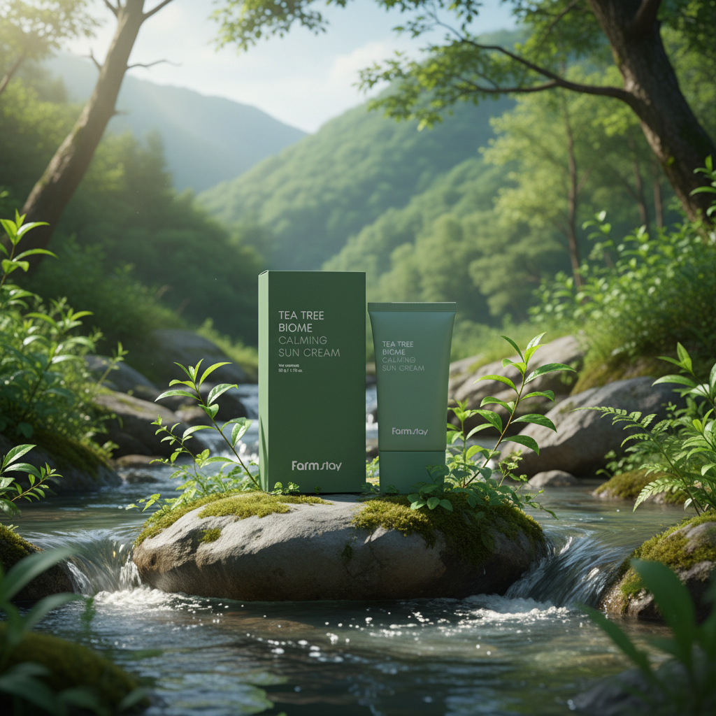 FARM STAY - Tea Tree Biome Calming Sun Cream - Zklidňující opalovací krém s Tea Tree - 50 g