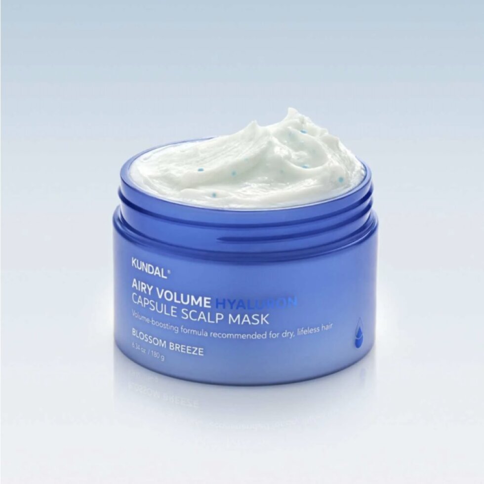 KUNDAL - Airy Volume Hyaluron Capsule Scalp Mask BLOSSOM BREEZE - Hyaluronová maska na pokožku hlavy pro objem - 180 ml
