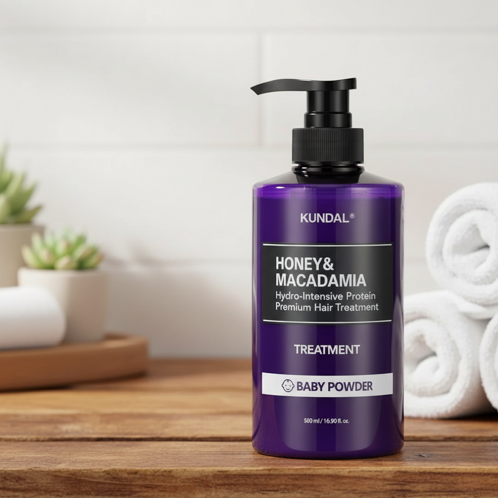 Kundal Honey&Macadamia Treatment - Hydro-intenzivní proteinová kůra na vlasy s vůní BABY POWDER - 500 ml