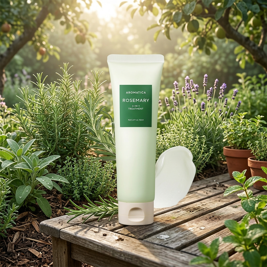 AROMATICA - Rosemary 3-in-1 Treatment - Posilující maska na vlasy s rozmarýnem - 160 ml