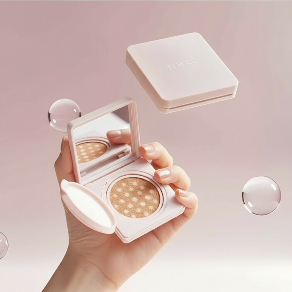 ELROEL - Dot Ampoule Cushion 21 Light Beige - Cushion make-up s pečujícími složkami a PDRN v odstínu 21 LIGHT BEIGE - 15 g