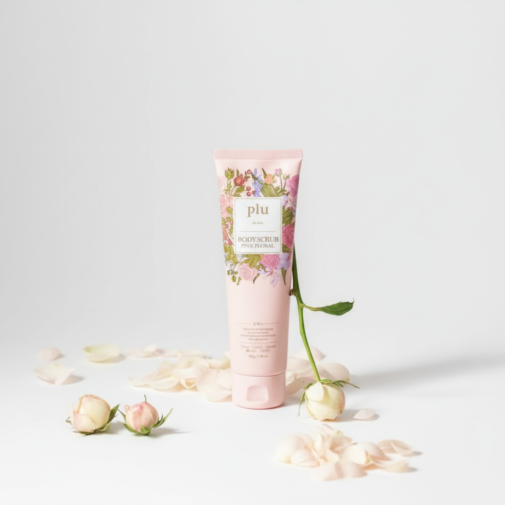 PLU - Body Scrub Pink Floral - Tělový peeling Pink Floral - 200 g