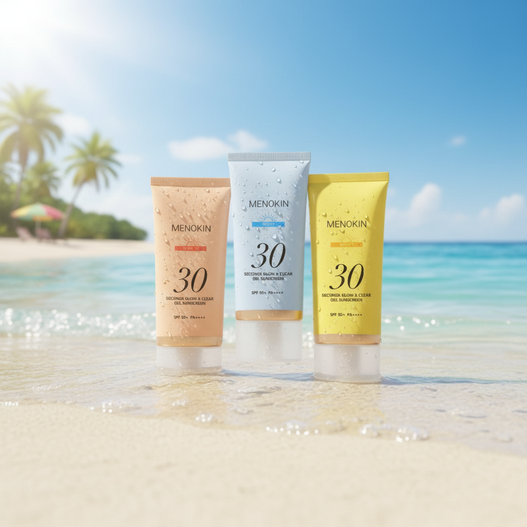 MENOKIN - 30 Seconds Glow & Clear Gel Sunscreen BRIGHT - 30sekundový rozjasňující gelový opalovací krém - 50 ml