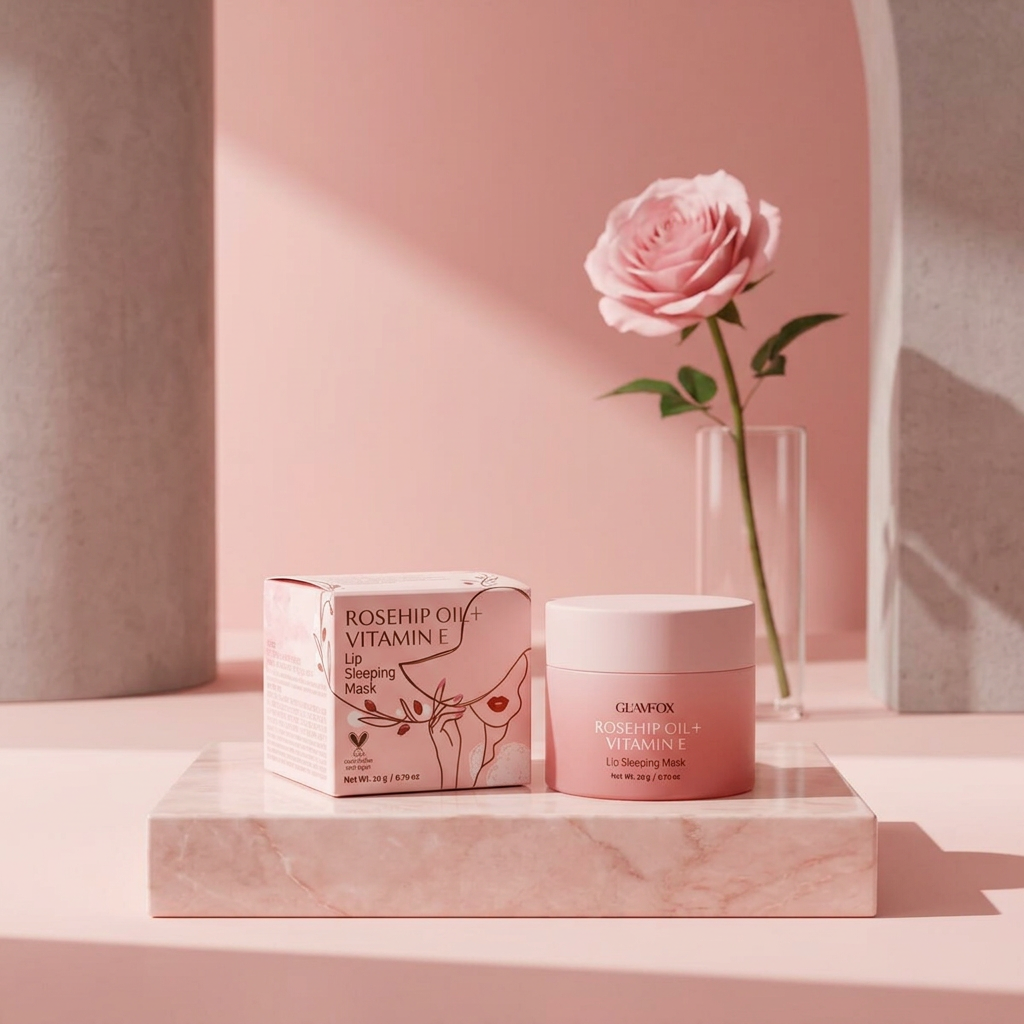 GLAMFOX - Rosehip Oil + Vitamin E Lip Sleeping Mask - Noční maska na rty - 20 g