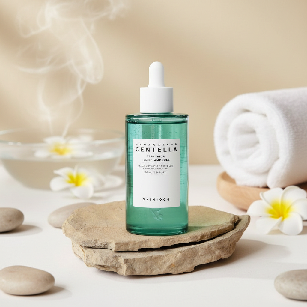 SKIN1004 - Madagascar Centella Tea-Trica Relief Ampoule - Zklidňující sérum pro aknózní pleť - 100 ml