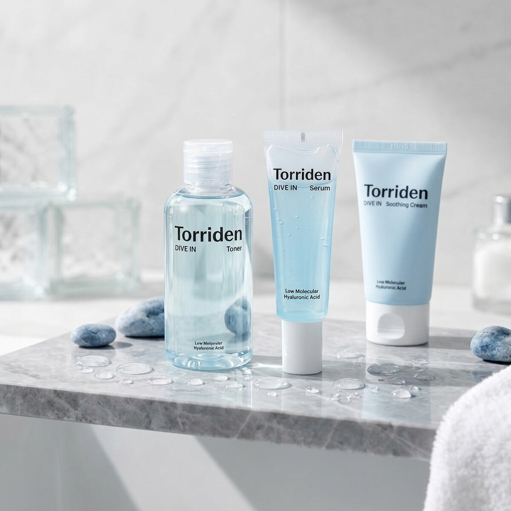Torriden - DIVE-IN Low Molecular Hyaluronic Acid Trial Kit - Zkušební set produktů s kyselinou hyaluronovou