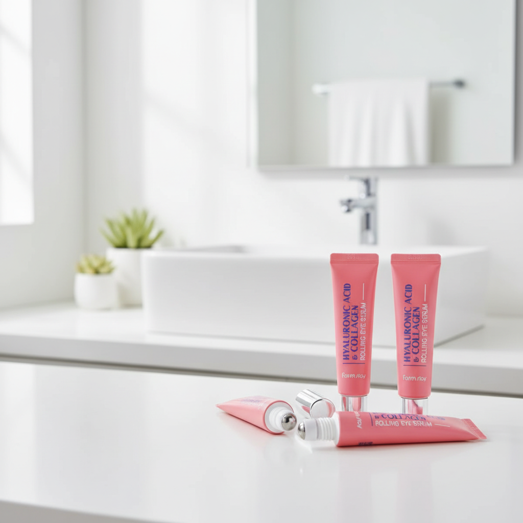 Farm Stay - Hyaluronic Acid & Collagen Rolling Eye Serum - Kolagenové sérum s kyselinou hyaluronovou a roll-on aplikátorem - 25 ml