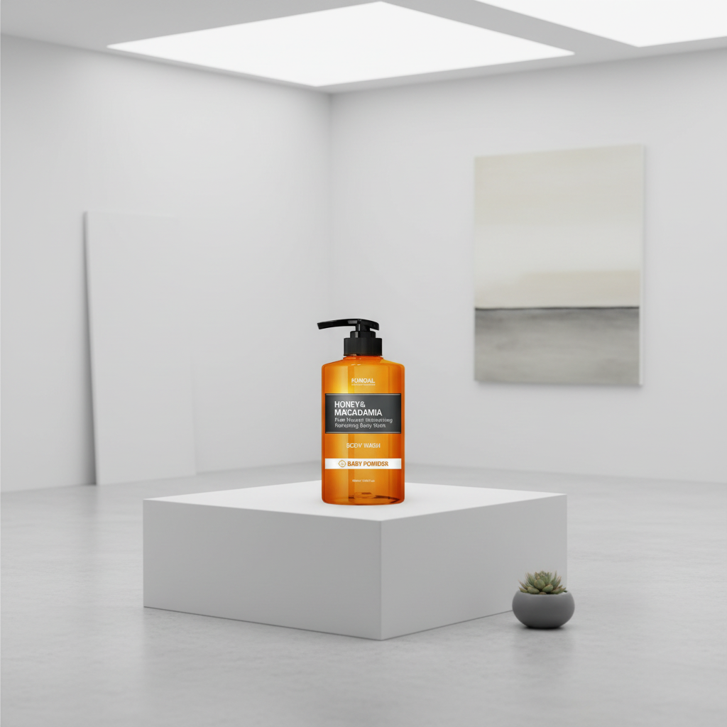 Kundal Honey&Macadamia Body Wash - Jemný sprchový gel s medem s vůní BABY POWDER - 500 ml