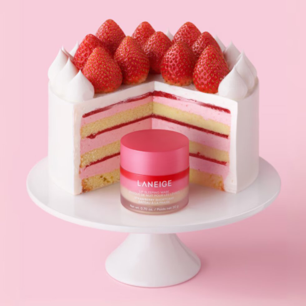 LANEIGE - Lip Sleeping Mask Strawberry Shortcake - Noční maska na rty v limitované příchuti jahodového dezertu - 20 g