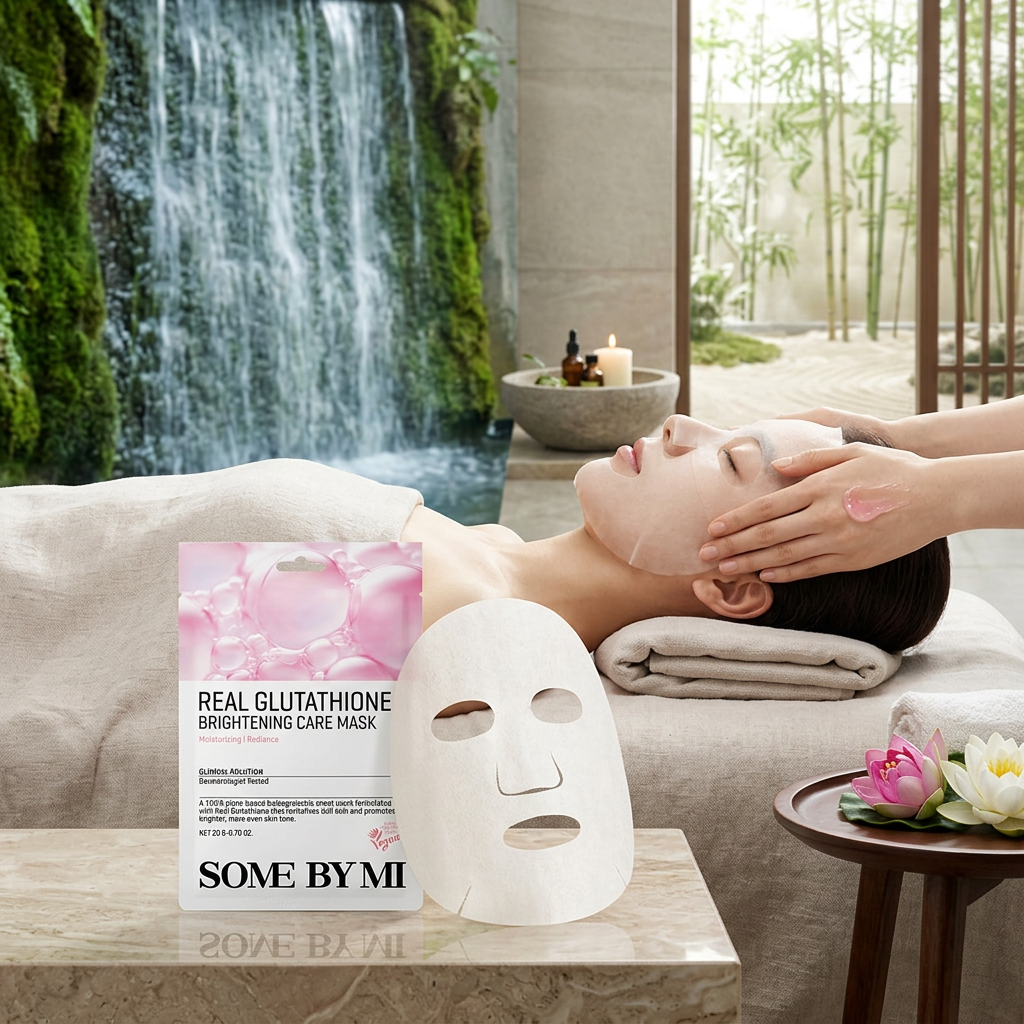 SOME BY MI - Real Glutathione Brightetening Care Mask - Rozjasňující textilní maska - 20 g