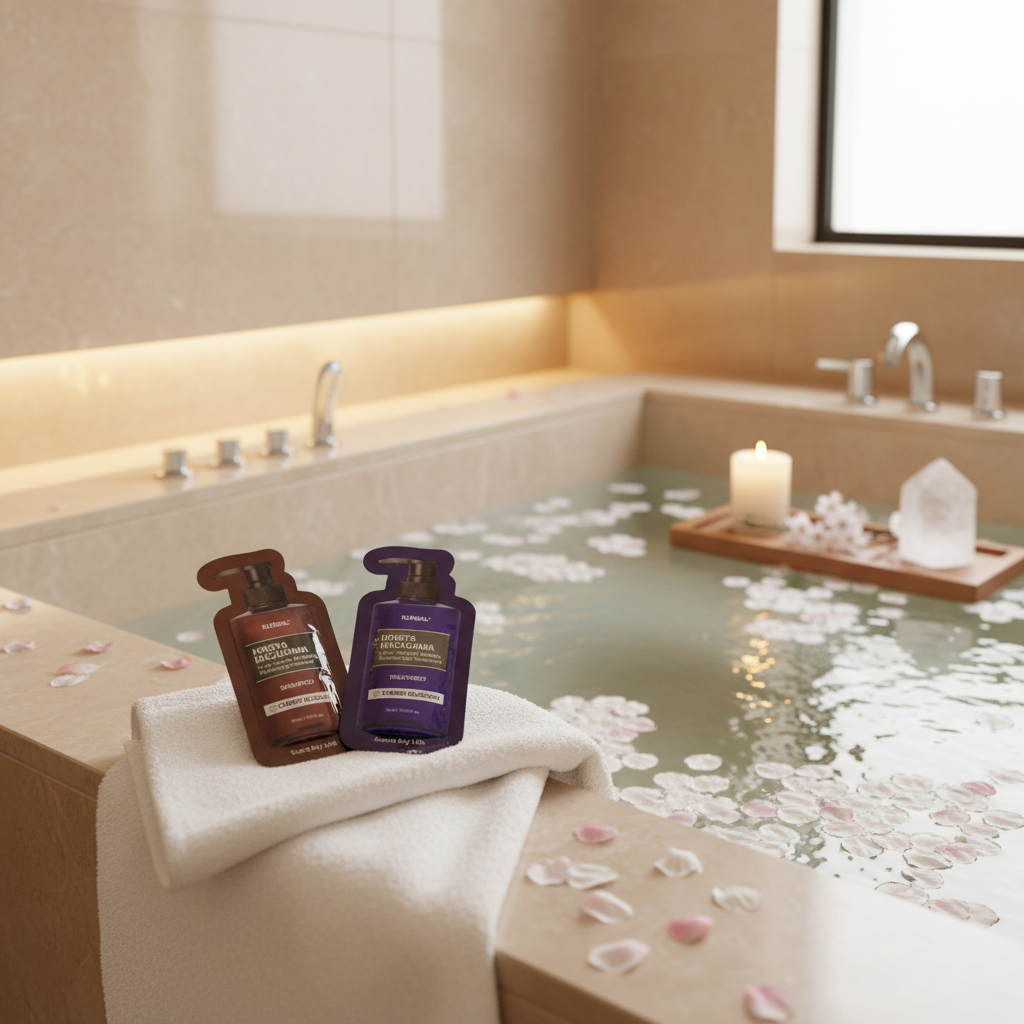 VZOREK - KUNDAL - Hydro-intenzivní proteinová kůra na vlasy a Kundal Honey&Macadamia Shampoo - Přírodní šampon na suché a poškozené vlasy s vůní CHERRY BLOSSOM - 10 ml