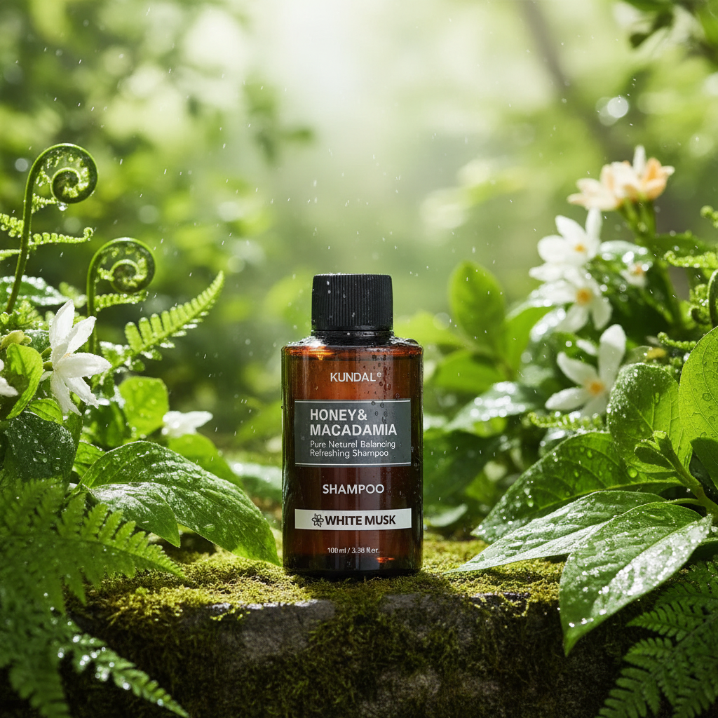 Kundal Honey&Macadamia Shampoo - Přírodní šampon na suché a poškozené vlasy s vůní WHITE MUSK - 100 ml
