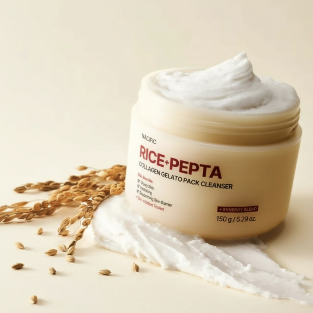NACIFIC - Rice Pepta Collagen Gelato Pack Cleanser - Gelový čistič s rýží, peptidy a kolagenem - 150 g