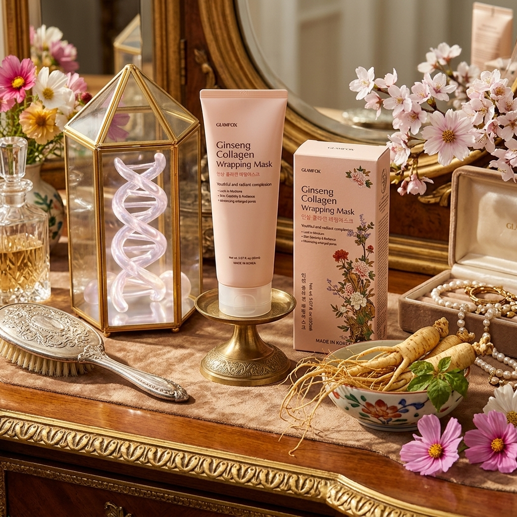 GLAMFOX - Ginseng Collagen Wrapping Mask - Vyživující kolagenová maska s ženšenem - 150 ml