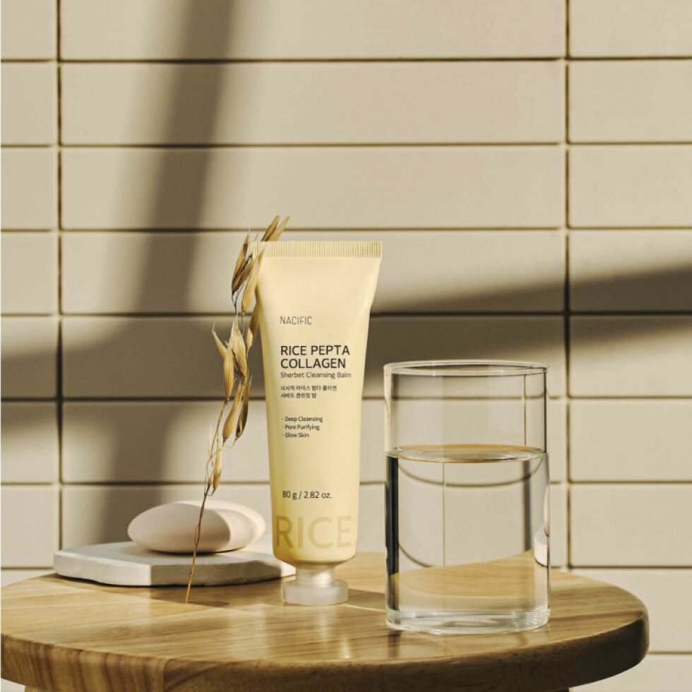 NACIFIC - Rice Pepta Collagen Sherbet Cleansing Balm - Čisticí sorbetový balzám s rýží, peptidy a kolagenem - 80 g