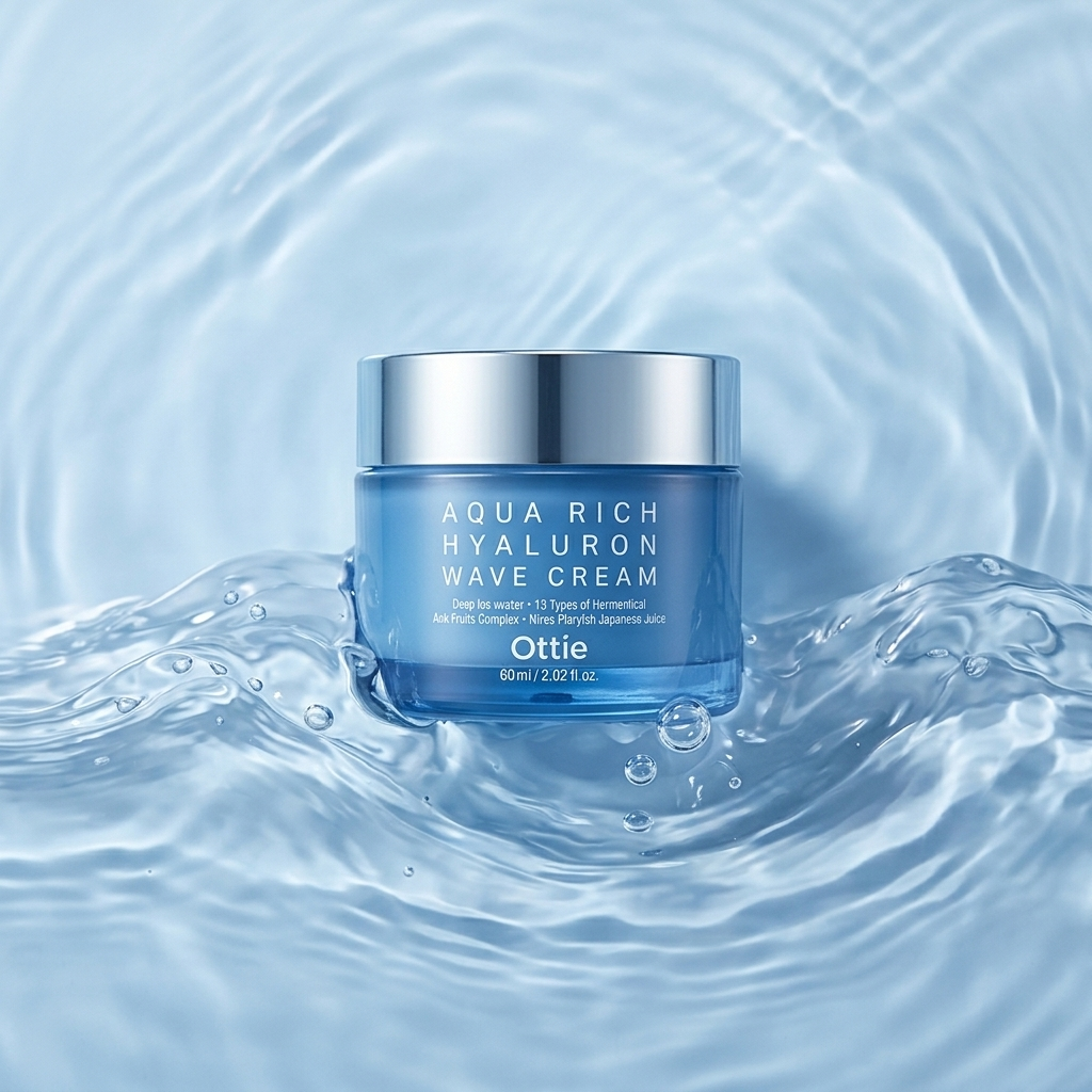 OTTIE - Aqua Rich Hyaluron Wave Cream - Hydratační krém s kyselinou hyaluronovou - 60 ml