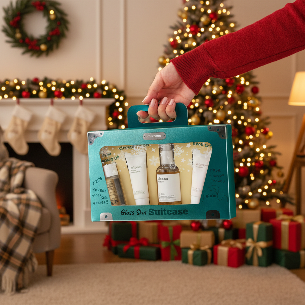 MIXSOON - Glass Skin Suitcase - Limitovaná kolekce mini produktů ve vánočním balení - 4ks