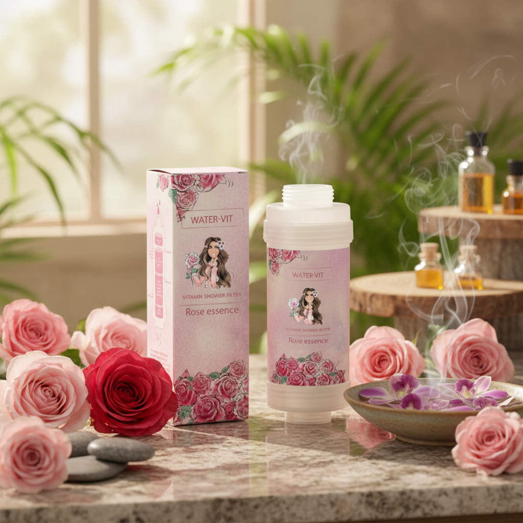 KOREJSKÁ KRÁSA - Vitamin Shower Filter - Vitaminový filtr do sprchy - ROSE - 1ks