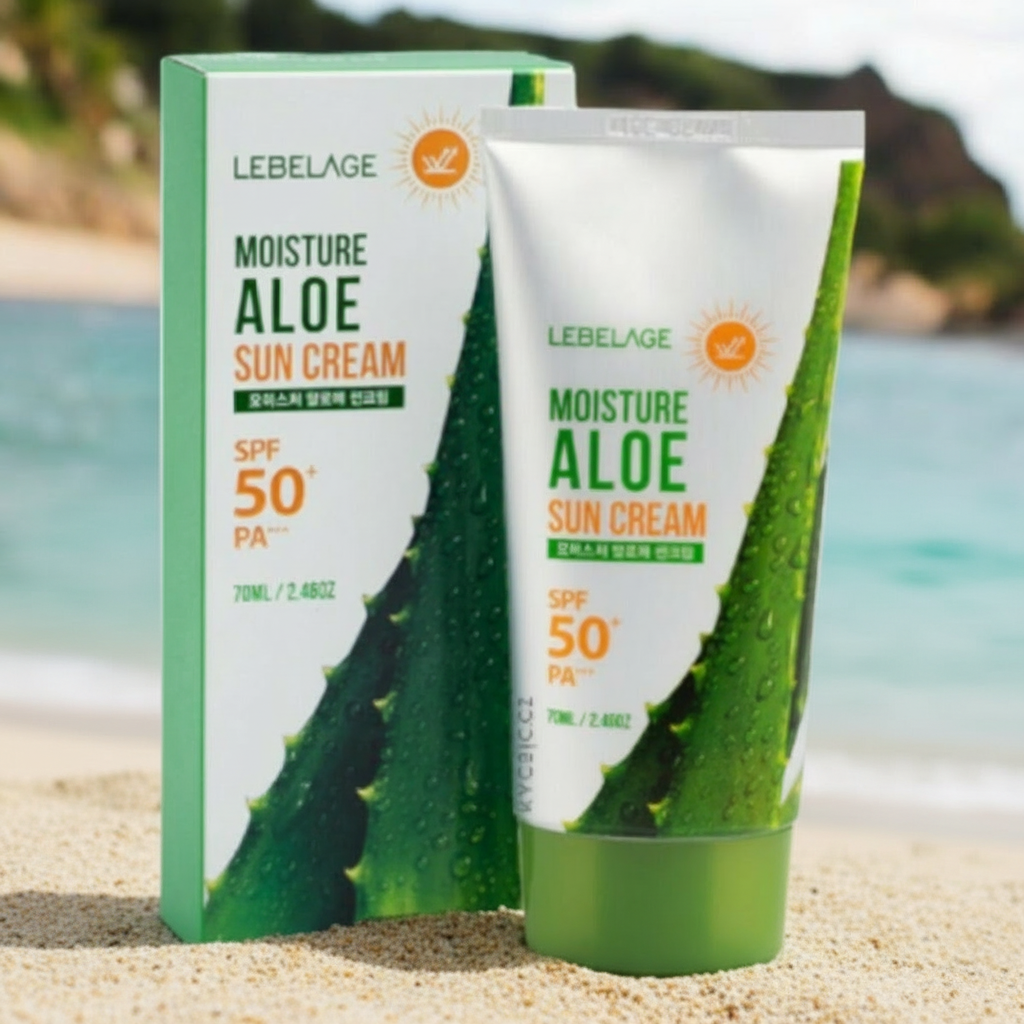 LEBELAGE - Moisture Aloe Sun Cream (SPF50+/PA+++) - Hydratační SPF krém s Aloe Vera - 70 ml
