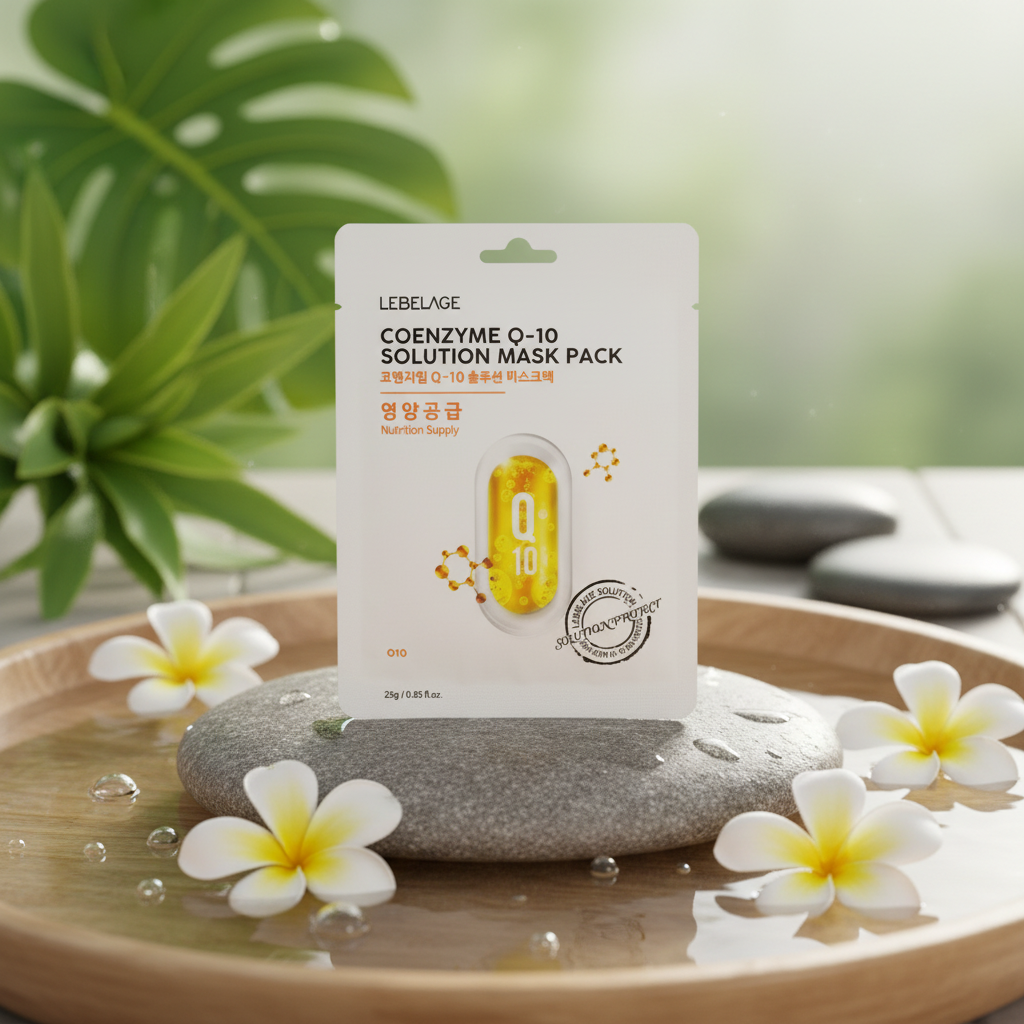 LEBELAGE - Coenzyme Q-10 Solution Mask Pack - Omlazující plátýnková maska - 25 g
